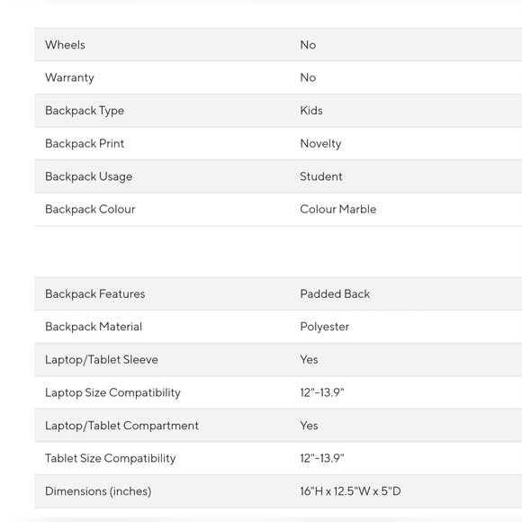 Backpack for girls - Picture 4 of 5